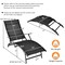 Costway 2PCS Patio Folding Lounge Chair Chaise Recliner Adjustable Stackable W/Armrest